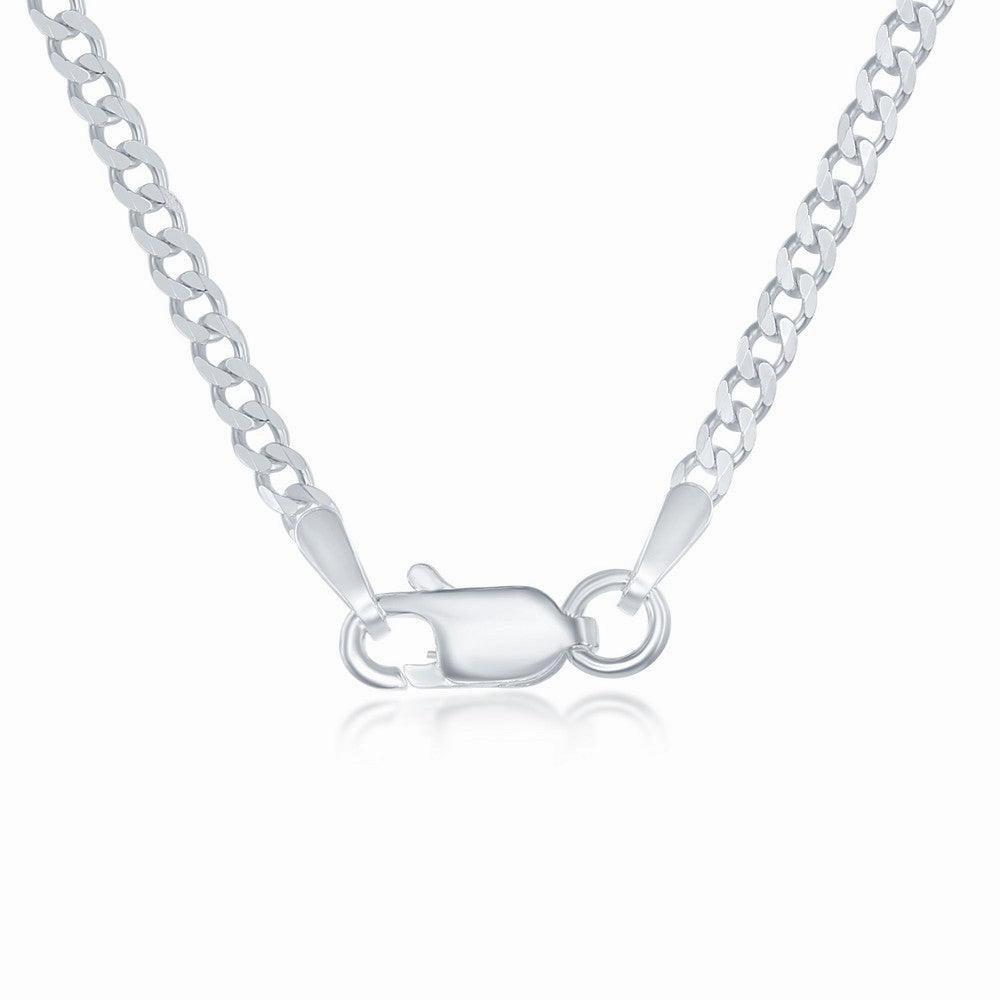 Sterling Silver 2mm Cuban Chain, 16"