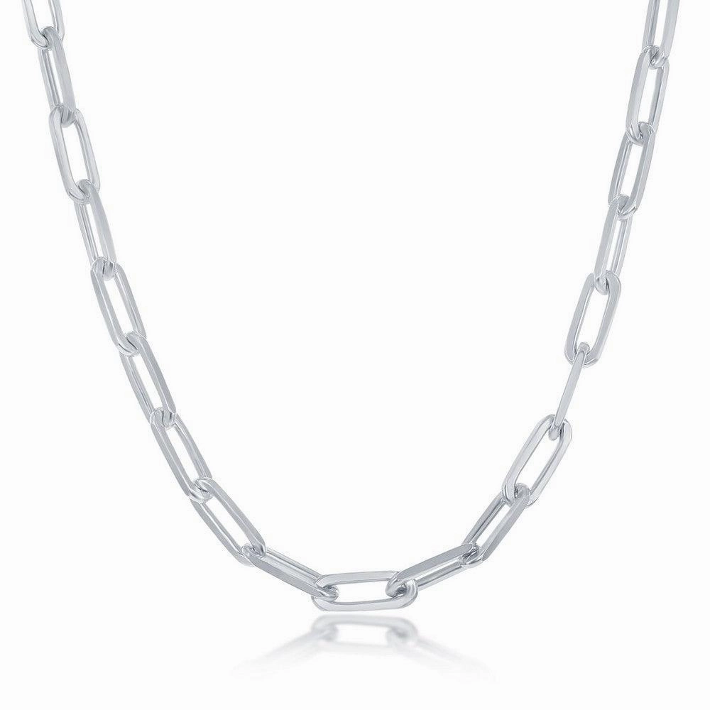 Sterling Silver 3.2mm Paper Clip Chain, 16"