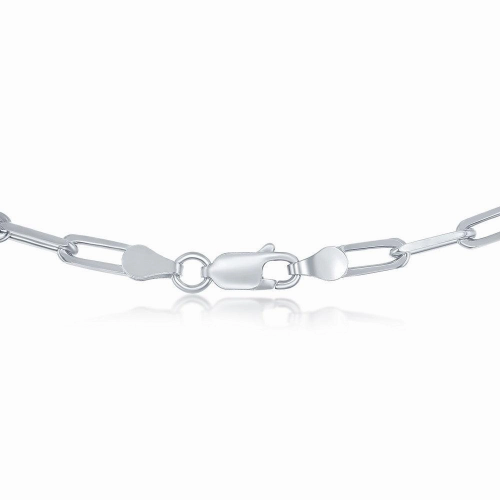 Sterling Silver 3.2mm Paper Clip Chain, 16"