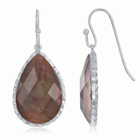 Sterling Silver Abalone MOP Doublet Earrings