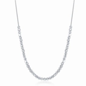 Sterling Silver Alternating Bead Necklace