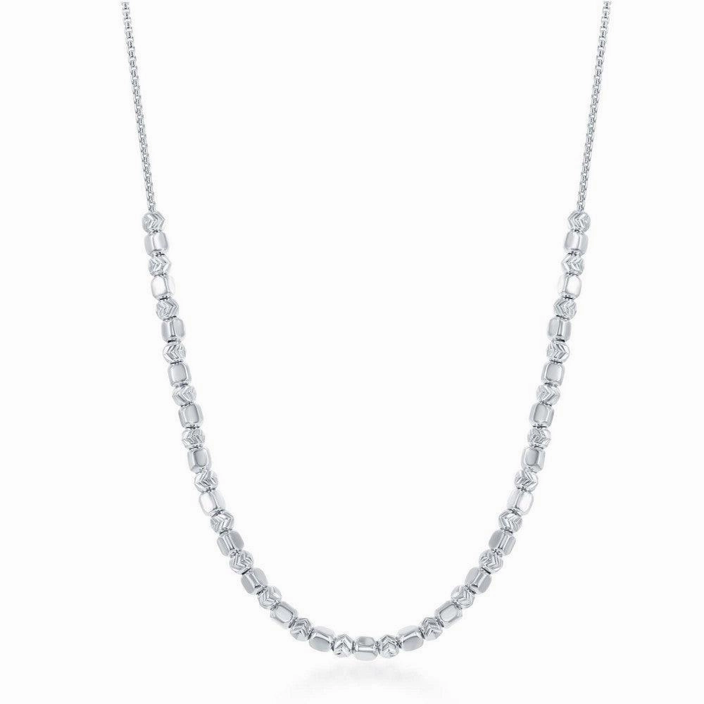 Sterling Silver Alternating Bead Necklace