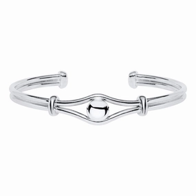Sterling Silver Bead Cuff 7"