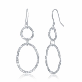 Sterling Silver Circle Shaped Earrings
