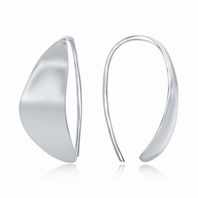 Sterling Silver Crescent Moon Threader Earrings