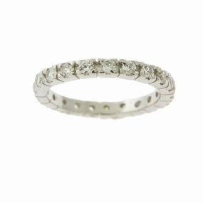 Sterling Silver CZ Eternity Ring - W-8759