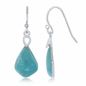 Sterling Silver Diamond Shaped Earrings