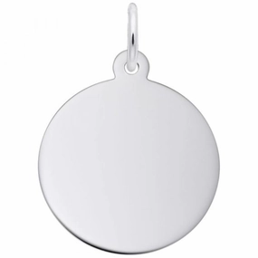Sterling Silver Disc Charm 50 Series