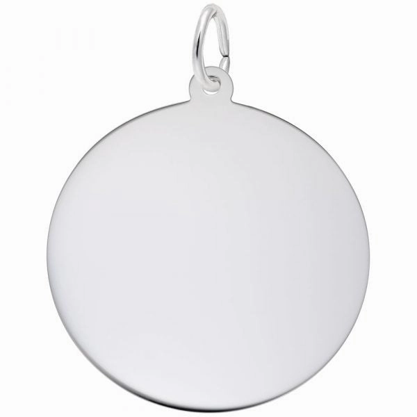 Sterling Silver Disc Extra Large Charm