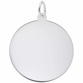 Sterling Silver Disc Extra Large Charm