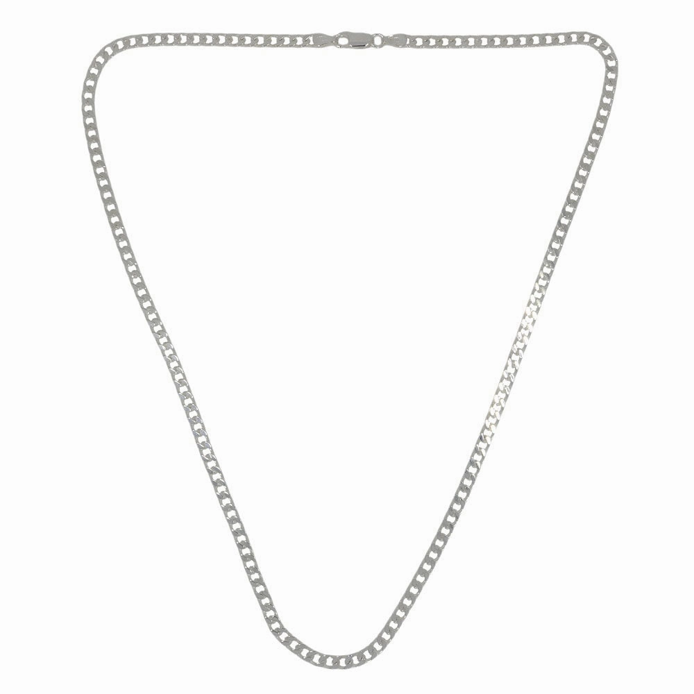 Sterling Silver Flat Curb Chain 20"