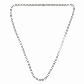 Sterling Silver Flat Curb Chain 20"
