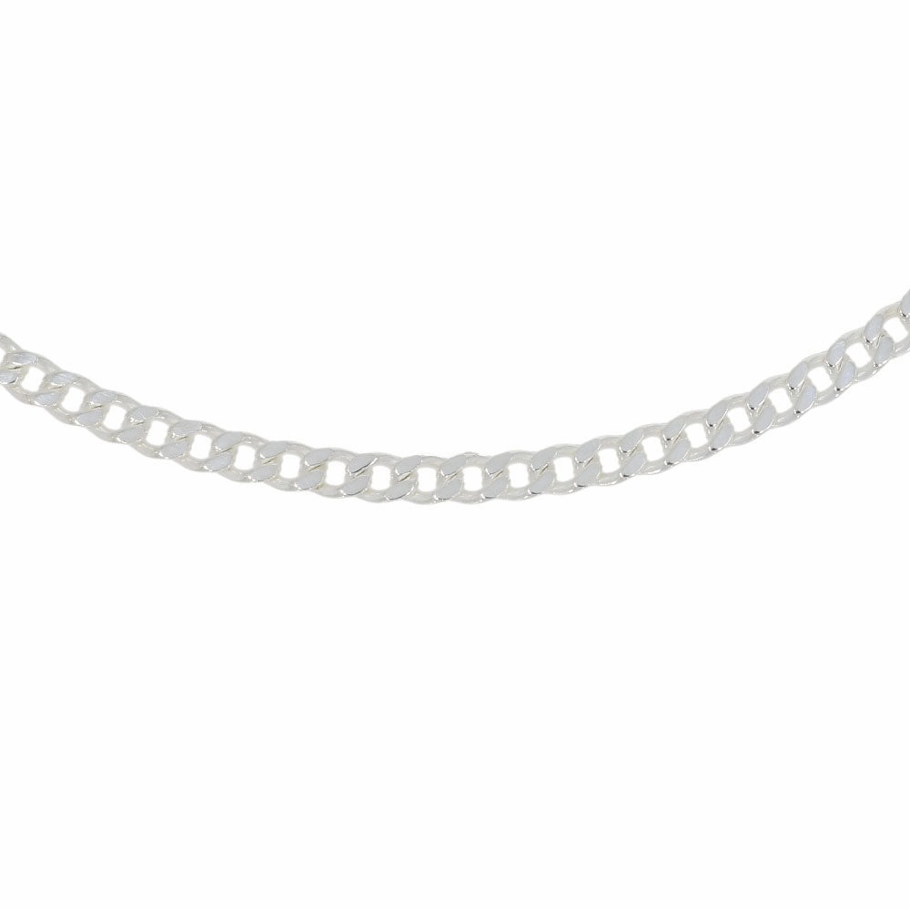 Sterling Silver Flat Curb Chain 20"