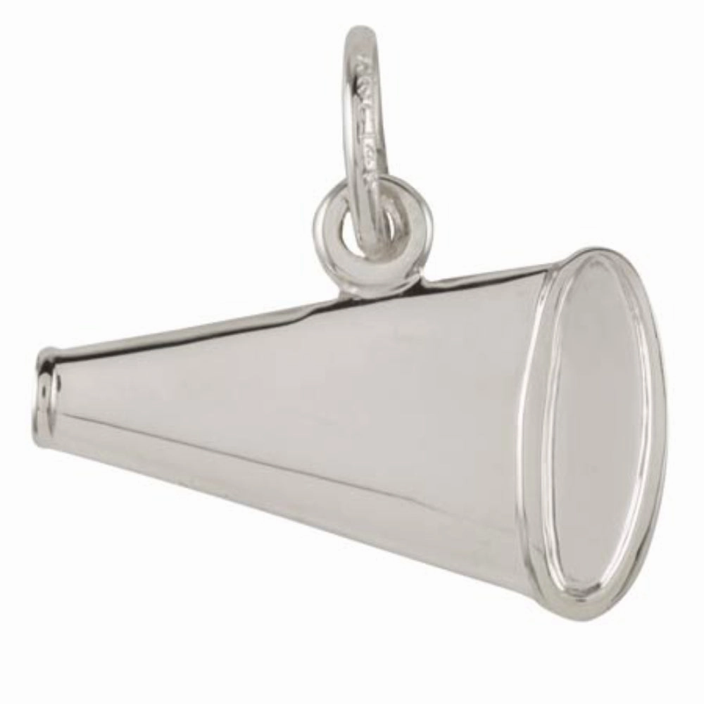 Sterling Silver Flat Megaphone Charm