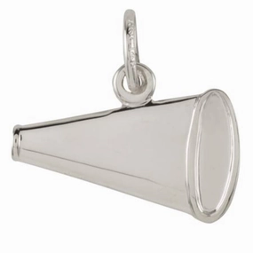 Sterling Silver Flat Megaphone Charm