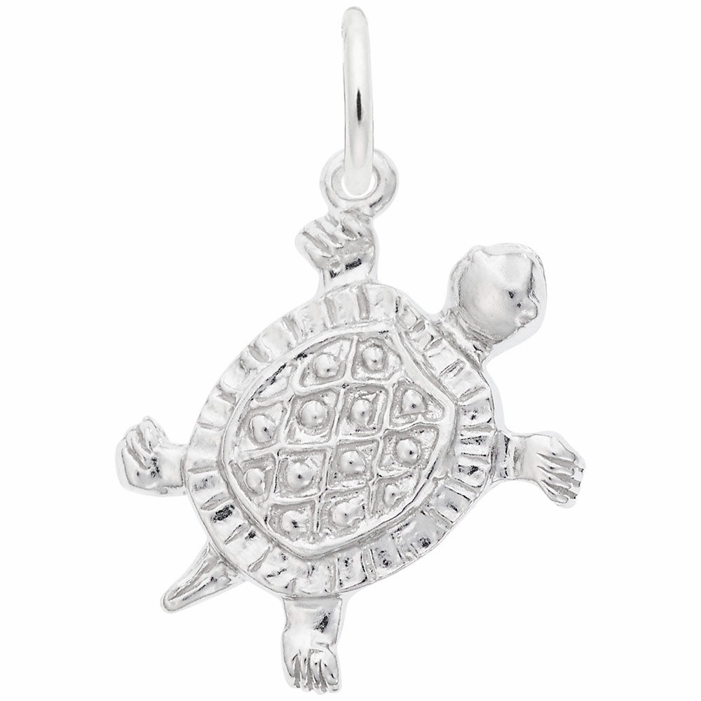 Sterling Silver Flat Turtle Charm