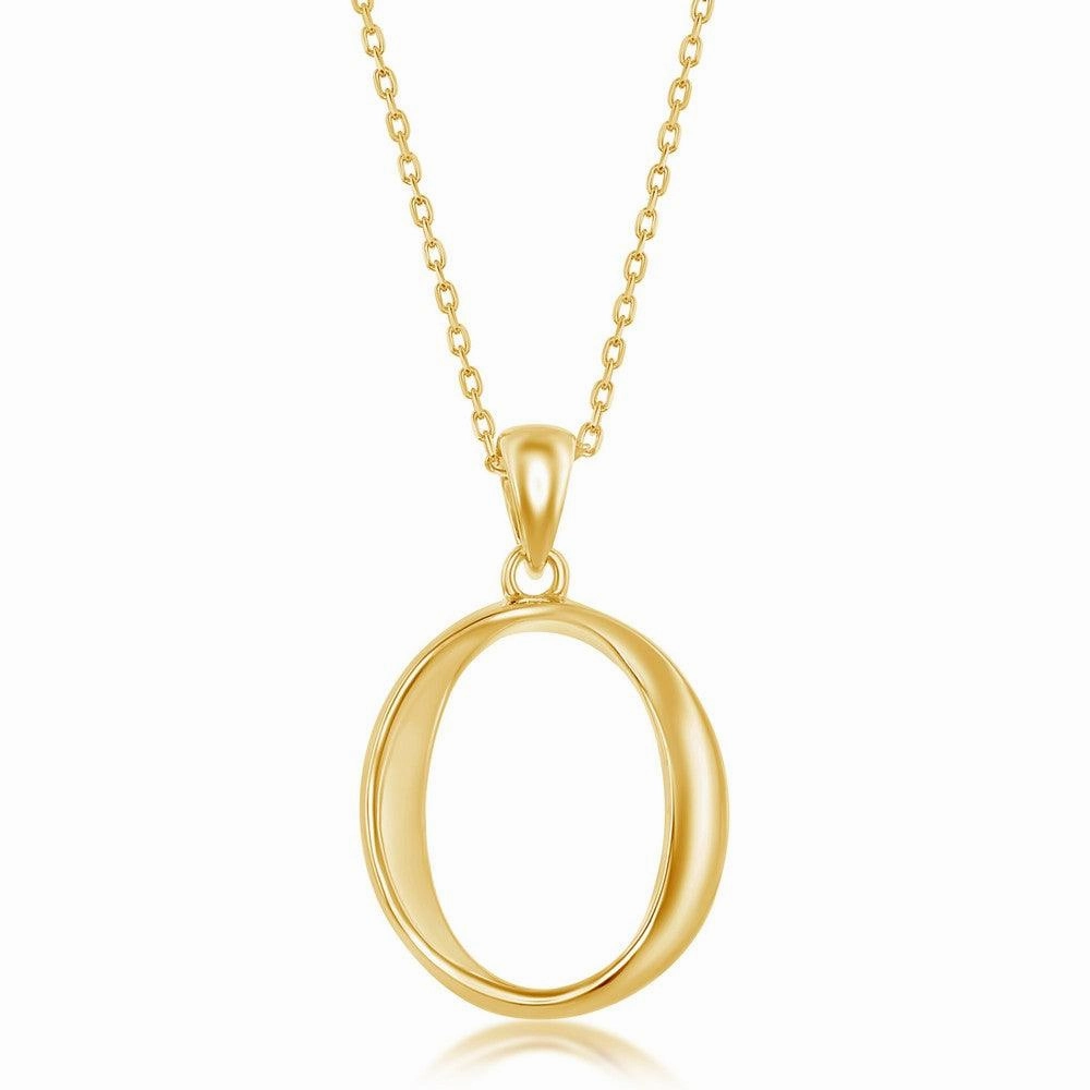 Sterling Silver Gold Plated O Pendant