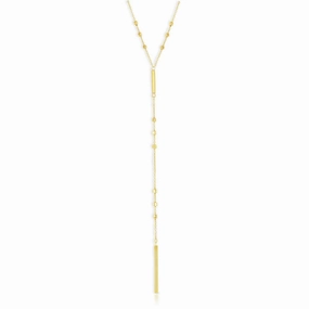 Sterling Silver Gold Plated Vertical Bars Necklace