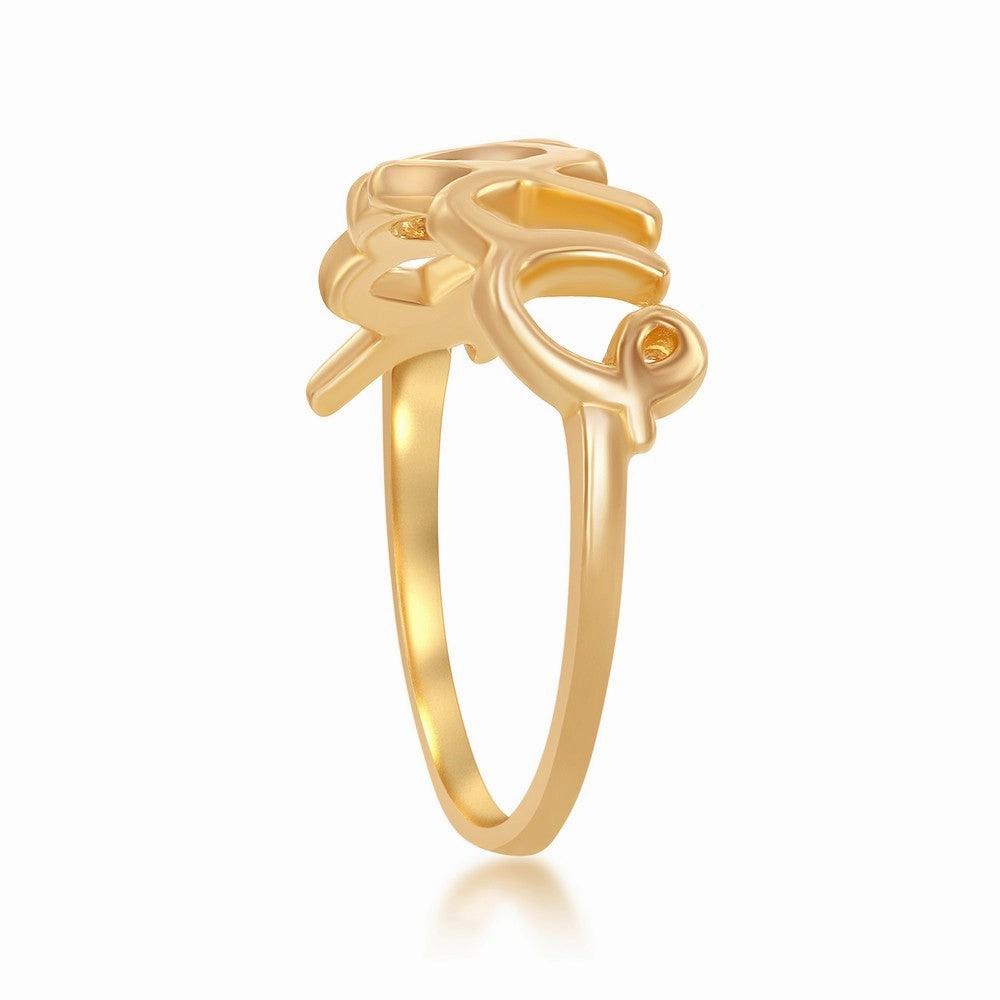 Sterling Silver GP XOXO Ring - W-9827