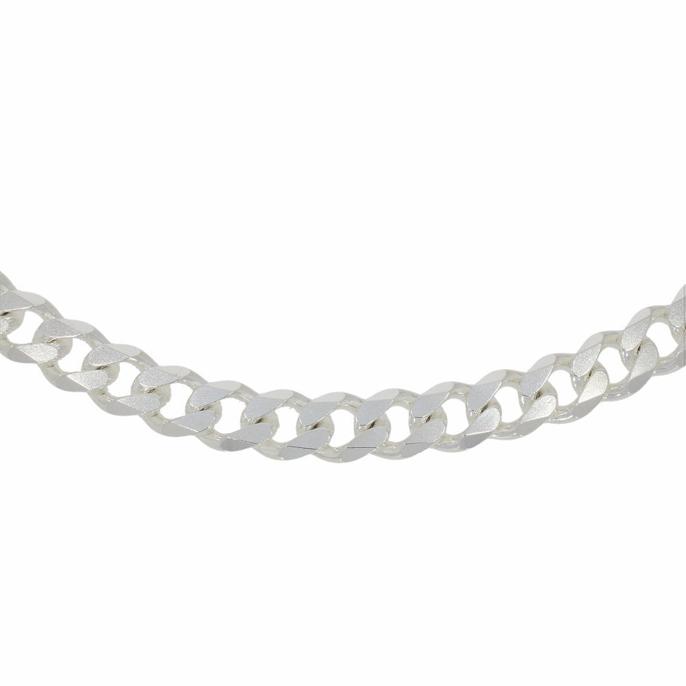 Sterling Silver Heavy Diamond Cut 121g Mens Curb Chain Necklace 22"