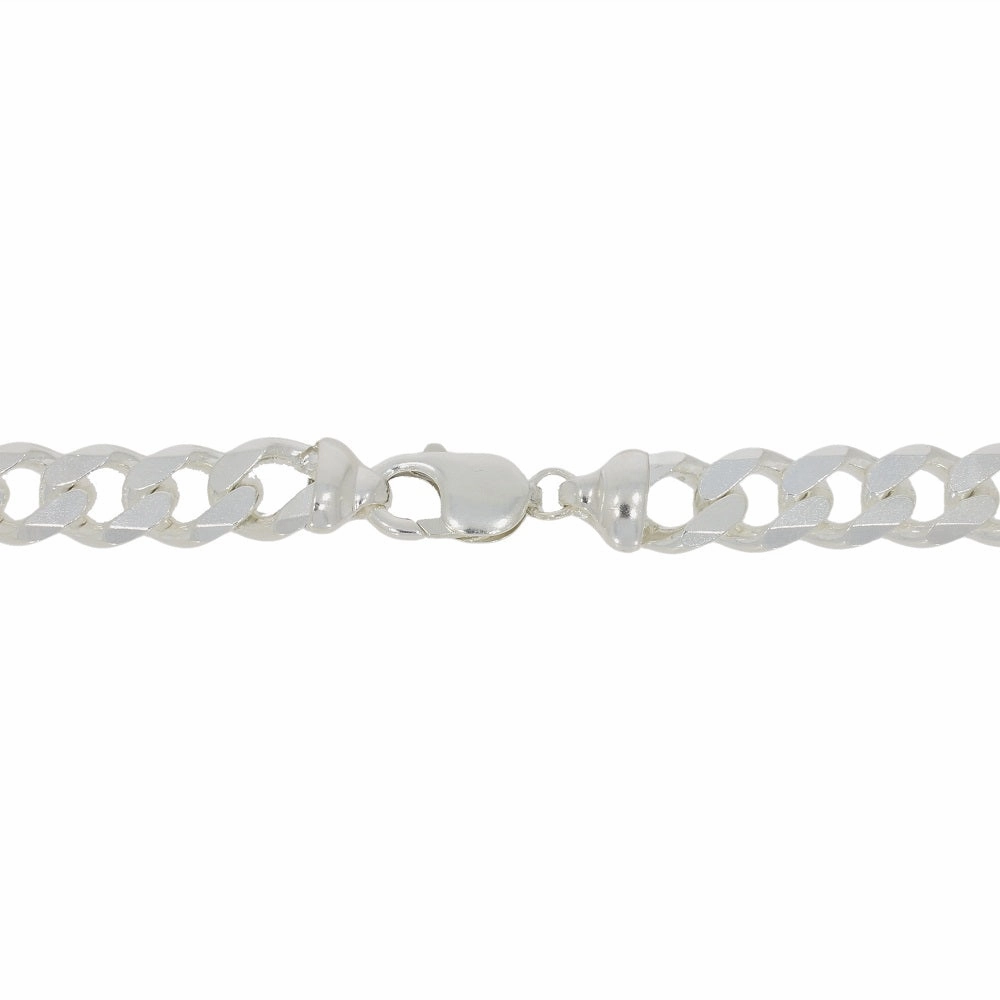 Sterling Silver Heavy Diamond Cut 121g Mens Curb Chain Necklace 22"