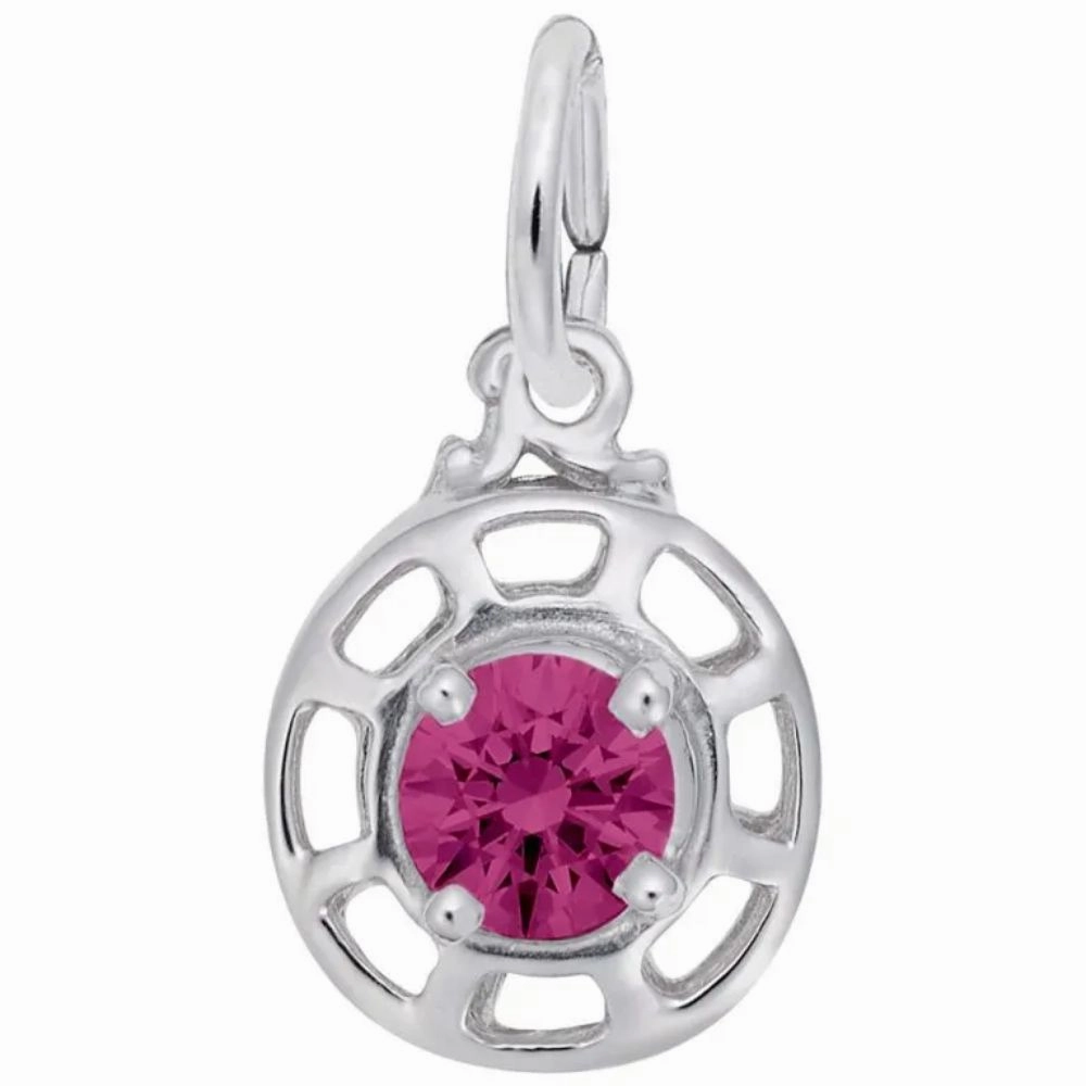Sterling Silver Insightful Birthstone Charm