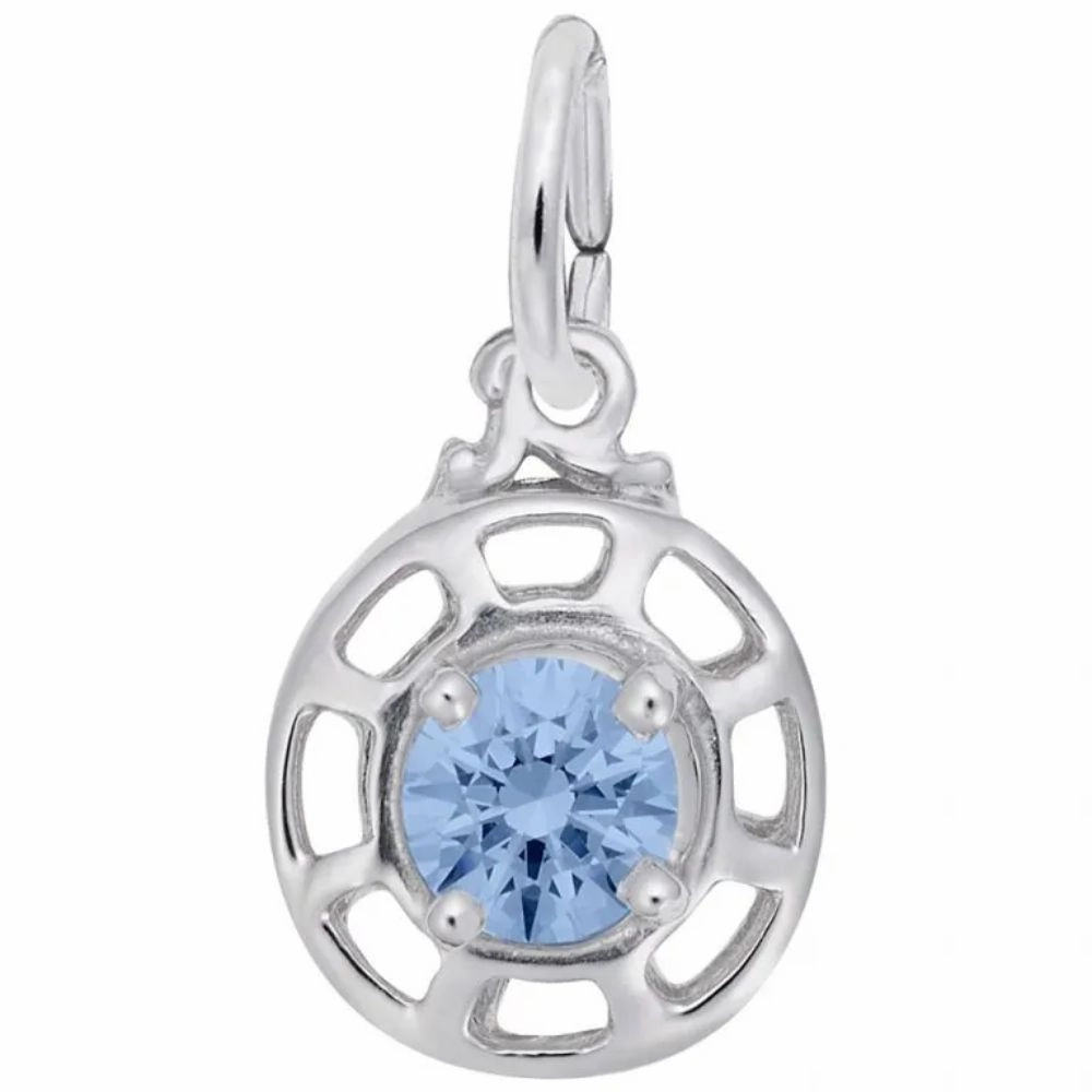 Sterling Silver Insightful Birthstone Charm