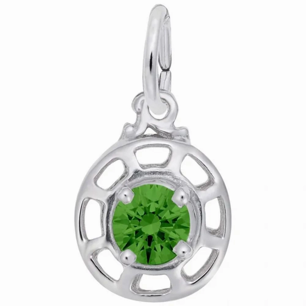 Sterling Silver Insightful Birthstone Charm