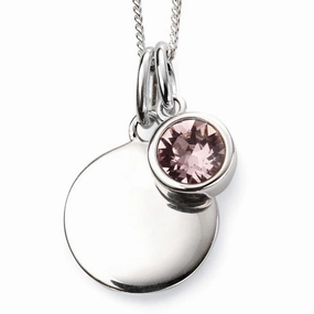 Sterling Silver June Birthstone Necklace P4595
