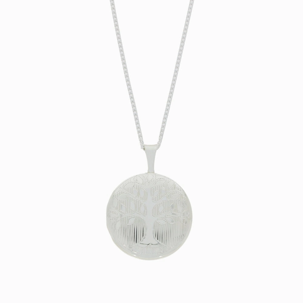 Sterling Silver Ladies Tree Of Life Locket and Chain