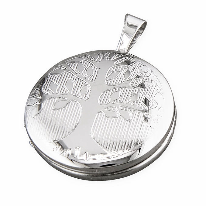 Sterling Silver Ladies Tree Of Life Locket and Chain