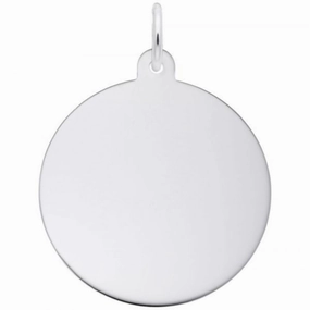 Sterling Silver Large Round Disc Charm