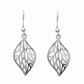 Sterling Silver Leaf Earrings