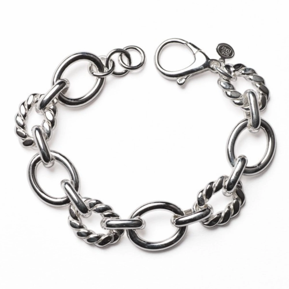 Sterling Silver Link Bracelet, 8"