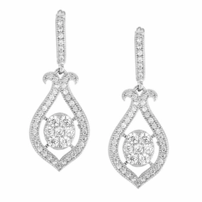 Sterling Silver Micro Pave Marquise CZ Earrings