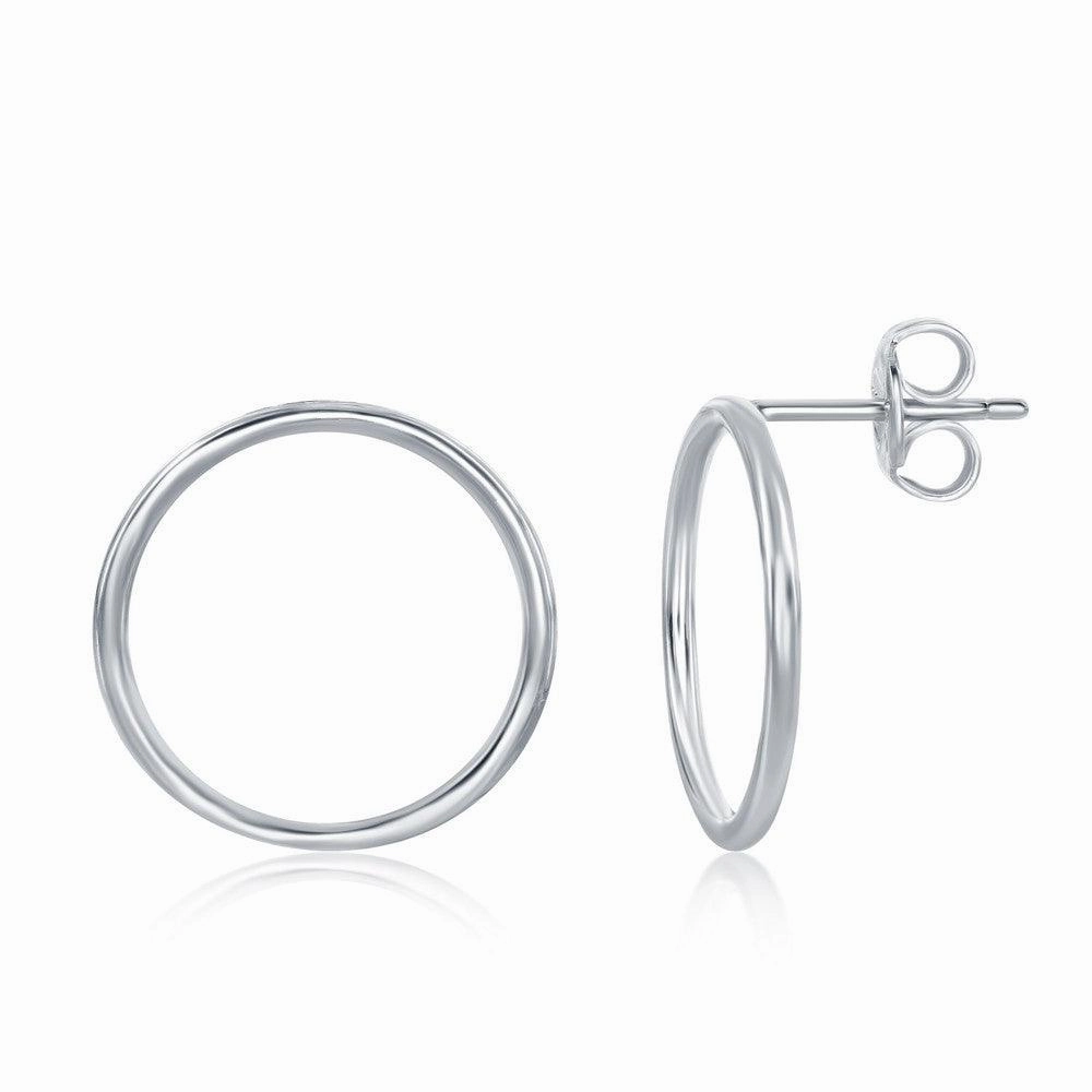 Sterling Silver Open Hoop Earrings
