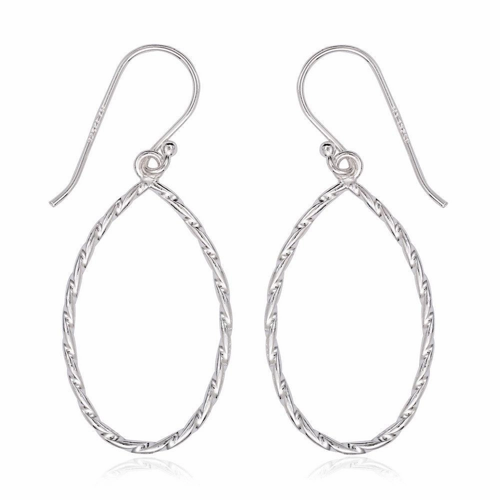 Sterling Silver Open Oval Earrings