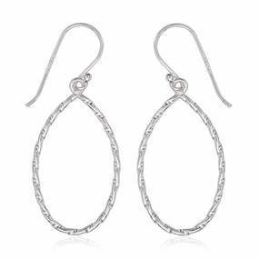 Sterling Silver Open Oval Earrings