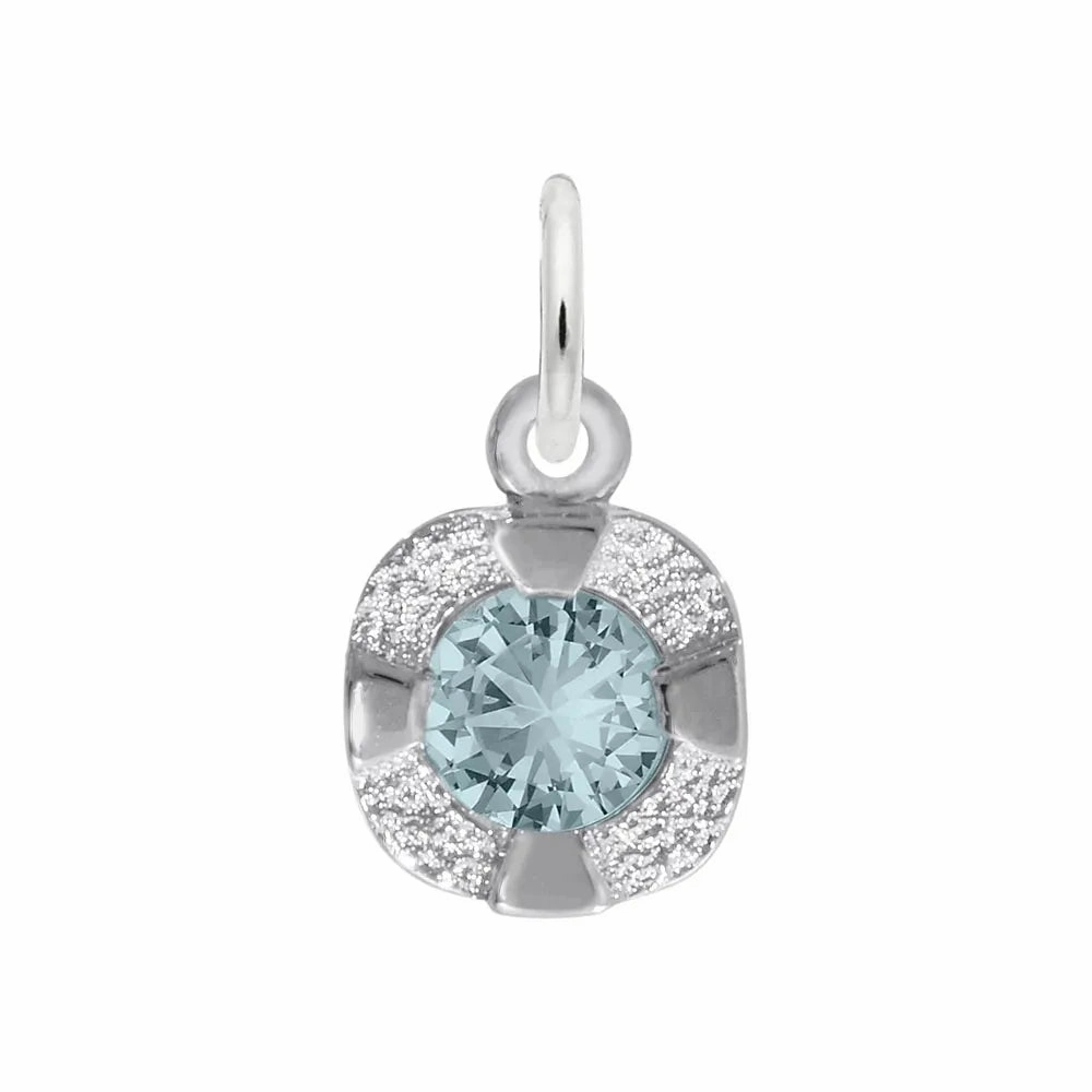 Sterling Silver Petite Birthstone Charm - March