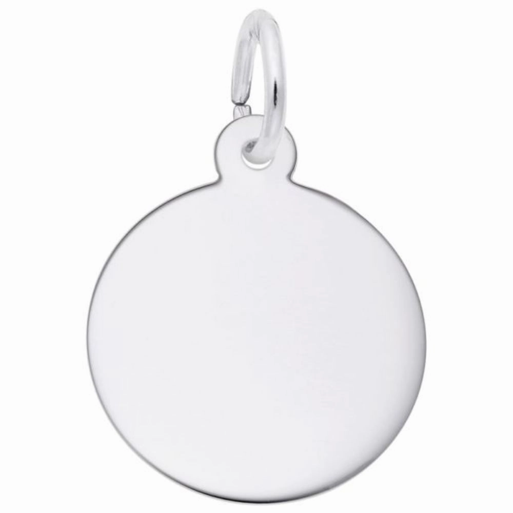 Sterling Silver Petite Round Disc Charm