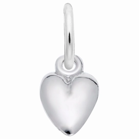 Sterling Silver Puffed Heart Charm