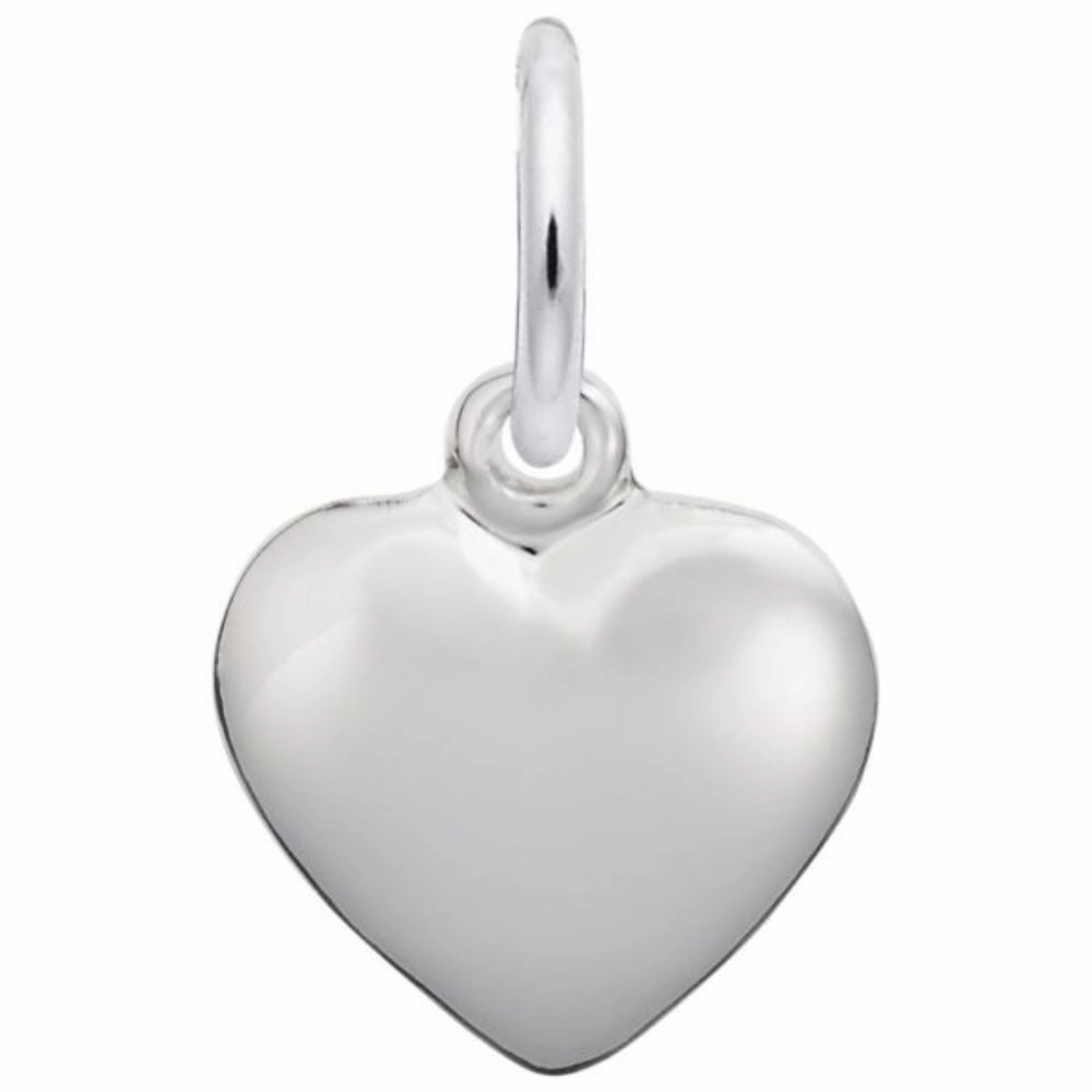 Sterling Silver Puffed Heart Charm