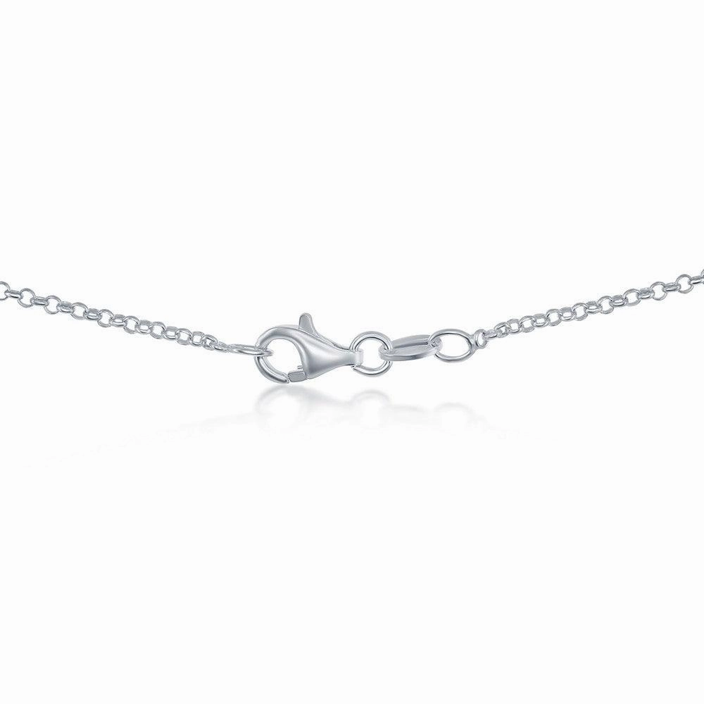 Sterling Silver Rhodium Plated 1.5mm Rolo Chain, 18