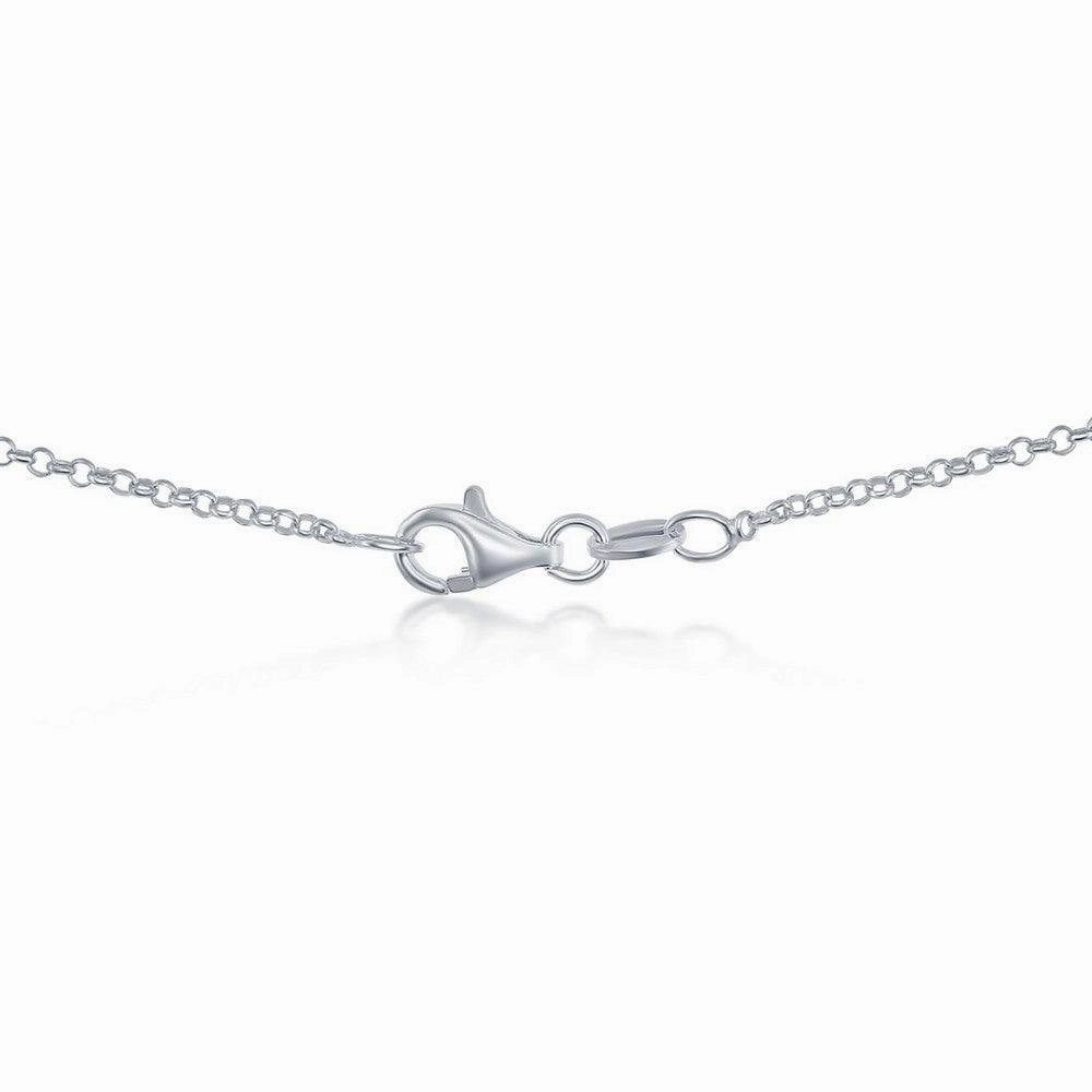 Sterling Silver Rhodium Plated 1.5mm Rolo Chain, 24