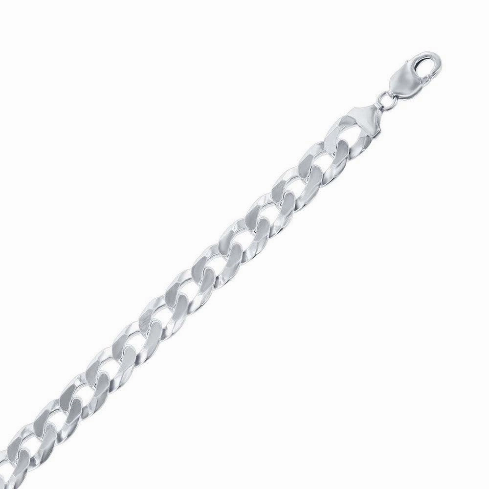 Sterling Silver Rhodium Plated 3.45mm Cuban Chain, 20"