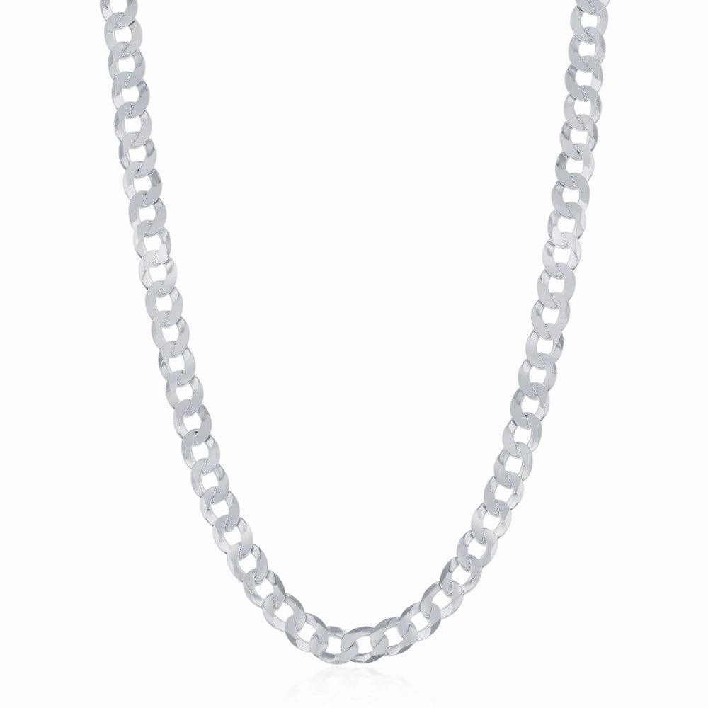 Sterling Silver Rhodium Plated 3.45mm Cuban Chain, 20"