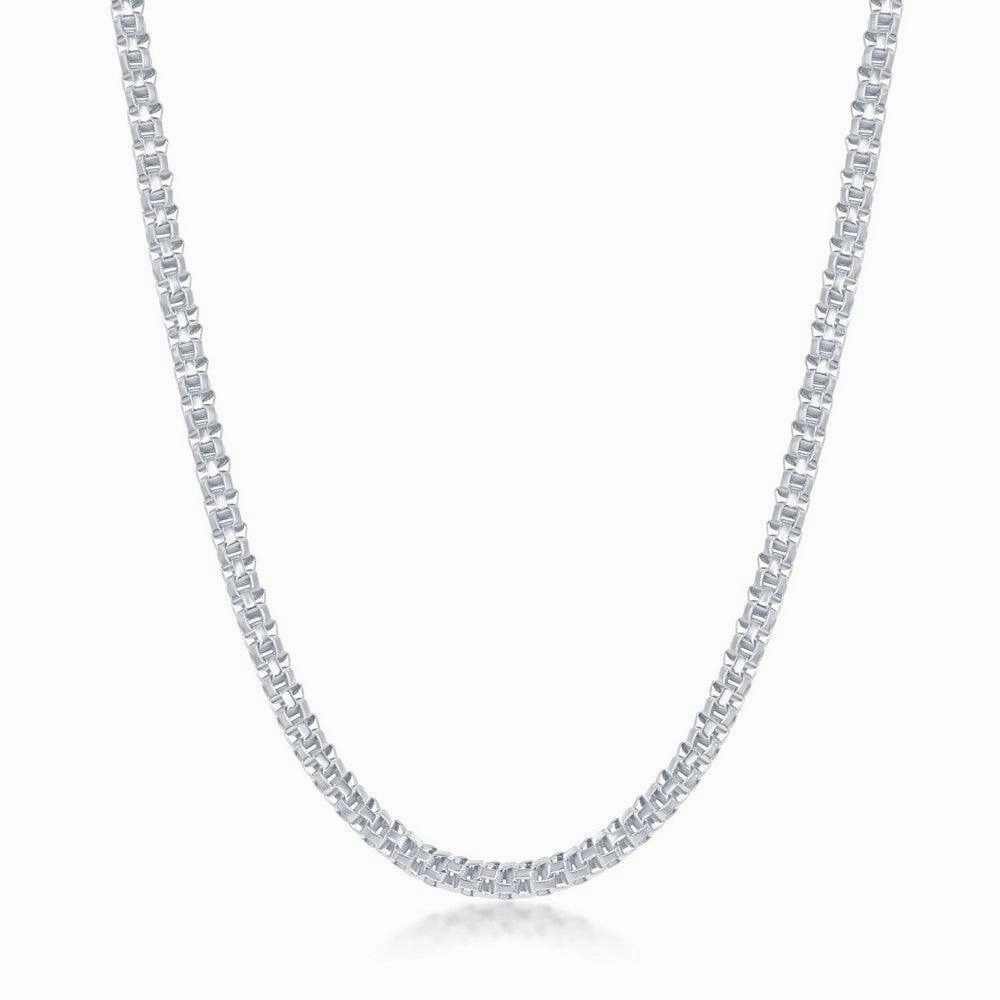 Sterling Silver Rhodium Plated 3mm Round Coriana Chain