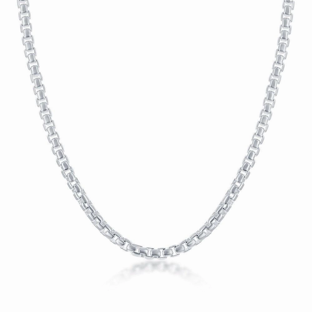 Sterling Silver Round Box Chain, 16"