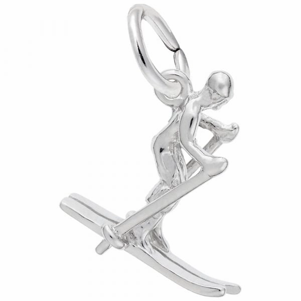 Sterling Silver Skier Charm