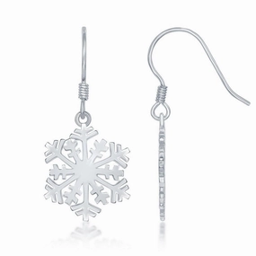 Sterling Silver Snowflake Earrings
